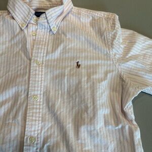 Ralph Lauren Light Pink and White Striped Shirt